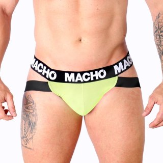 Macho MX28FA Jockstrap żołty S - anatomiczny, lycra, podwojne paski