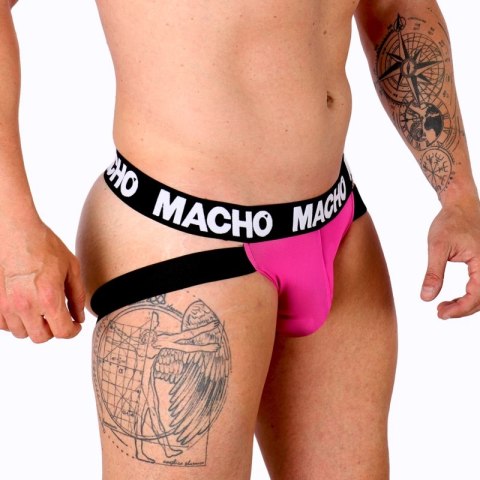 Macho MX28FR Jockstrap rożowy neonowy S - elastyczny anatomiczny