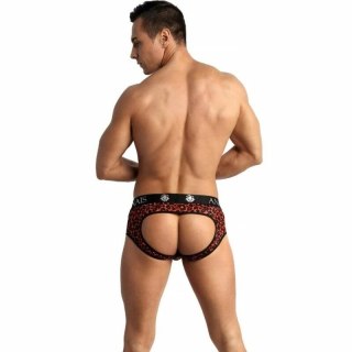 Anais Men Tribal Bikini Jock XL - Czerwony, mikrofibra, wzor zwierzęcy