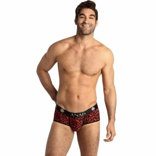 Anais Men Tribal Brief L - Czerwone figi z mikrofibry z wzorem zwierzęcym