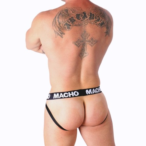 MACHO JOCK MX26X1 Grid Siatkowy Jockstrap Biały M Elastyczna Tkanina