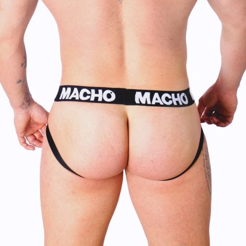 MACHO JOCK MX26X1 Grid Siatkowy Jockstrap Biały M Elastyczna Tkanina