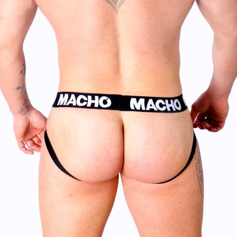 MACHO MX25NC JOCK M Czarny Anatomiczny Pas Z Elastycznej Skory