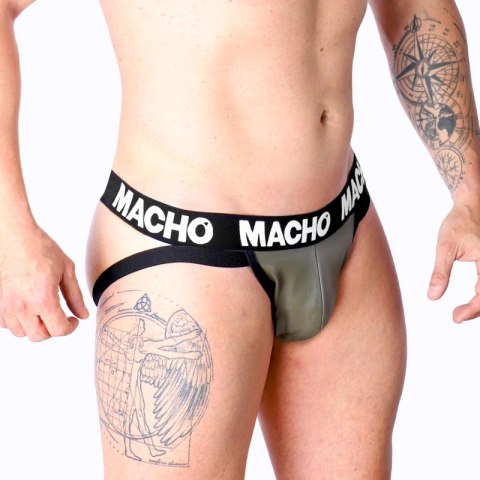 Macho MX27GR Jock anatomiczny szary-beżowy L imitacja skory