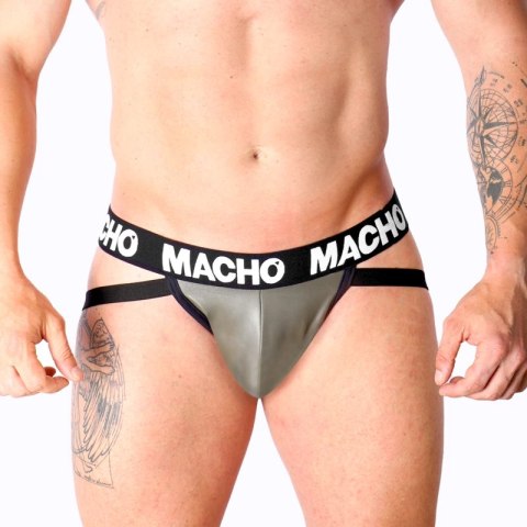 Macho MX27GR Jock szary-beżowy XL imitacja skory, elastyczny