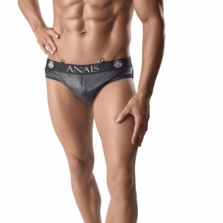 ANAIS MEN Ares Slip 2XL czarne szorty siateczka skora ekologiczna