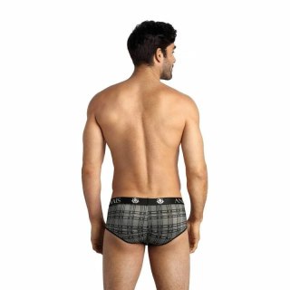 Anais Men Balance Brief S czarno-szara mikrofibra sportowy kroj