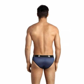 Anais Men Naval Slip XL - Granatowo-Czarne Majtki z Tiulu, Komfortowa Guma