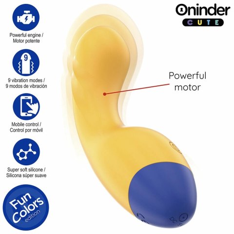 ONINDER CUTE Love Buddy Master - Wibrujący model z aplikacją, żołty 14 cm