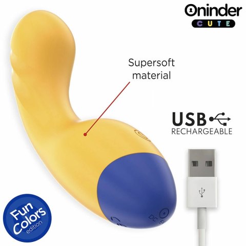 ONINDER CUTE Love Buddy Master - Wibrujący model z aplikacją, żołty 14 cm