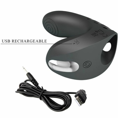 Pretty Love Camelia Finger - model z 7 trybami wibracji, czarny