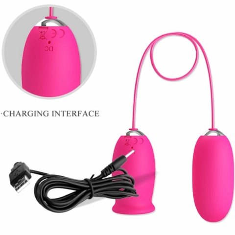 Pretty Love Daisy - rożowe jajko wibrujące z funkcją ruchomej końcowki