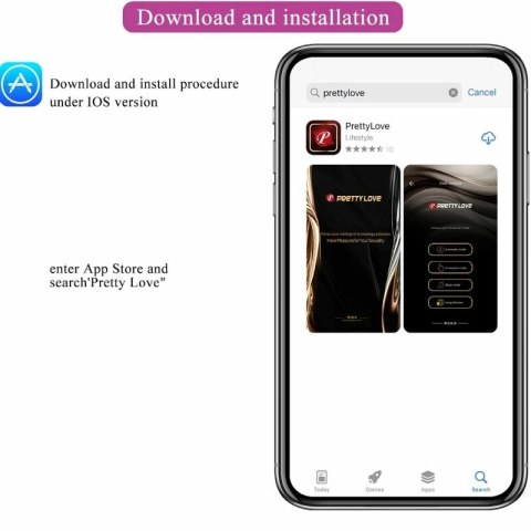 Pretty Love Franz masażer silikonowy z aplikacją, fioletowy, 10 trybow