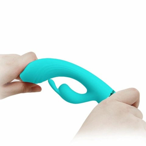Pretty Love Scocco model wibrator kroliczek turkusowy silikonowy