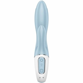 Satisfyer Air Pump Bunny 1 - niebieska maszyna intymna z funkcją nadmuchu
