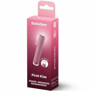 Satisfyer First Kiss Wave - kompaktowy model z falami ciśnieniowymi Garnet