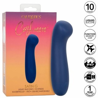 CalExotics Cashmere Satin G Masażer Silikonowy Niebieski 15,25 cm
