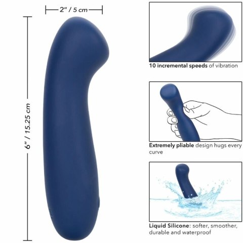 CalExotics Cashmere Satin G Masażer Silikonowy Niebieski 15,25 cm