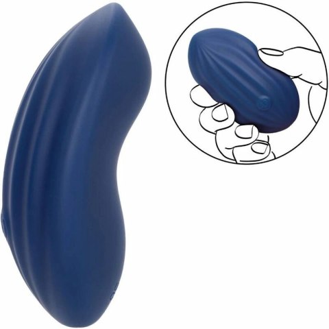 CalExotics Cashmere Velvet Curve Blue - Masażer silikonowy 10 trybow IPX7