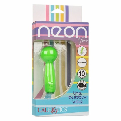 CalExotics Neon Vibes Bubbly Vibe Mini Masażer Zielony 10 Trybow USB