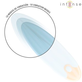 Intense Mike - niebieski bullet wibracyjny, 10 trybow, wodoodporny