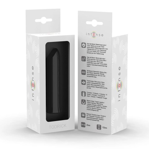 Intense Todrick Bullet czarny - kompaktowy model z 10 trybami wibracji