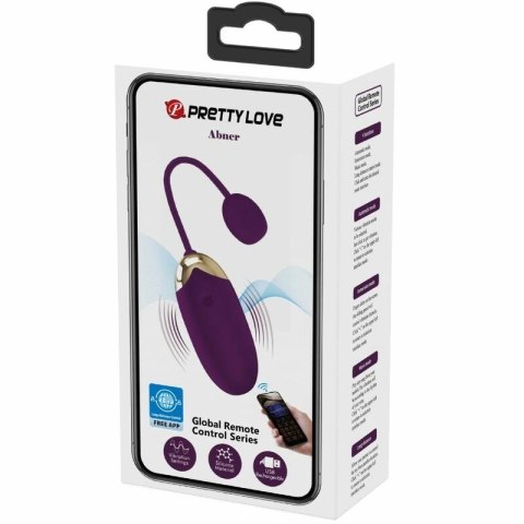 Pretty Love Abner APP fioletowy - system intymny z Bluetooth i aplikacją