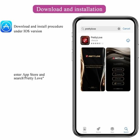 Pretty Love Abner APP fioletowy - system intymny z Bluetooth i aplikacją