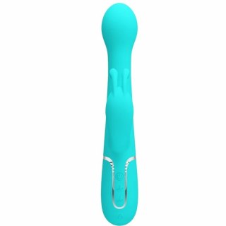 Pretty Love Dejon Rabbit 3w1 wielofunkcyjny masażer aqua green silikon