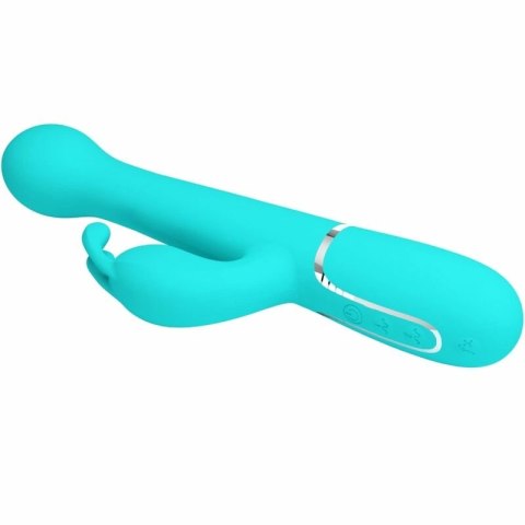 Pretty Love Dejon Rabbit 3w1 wielofunkcyjny masażer aqua green silikon