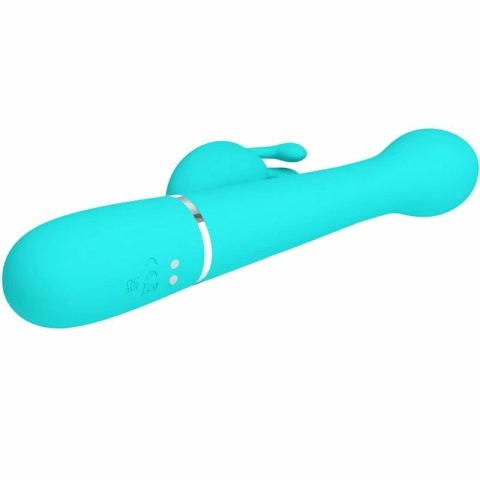 Pretty Love Dejon Rabbit 3w1 wielofunkcyjny masażer aqua green silikon
