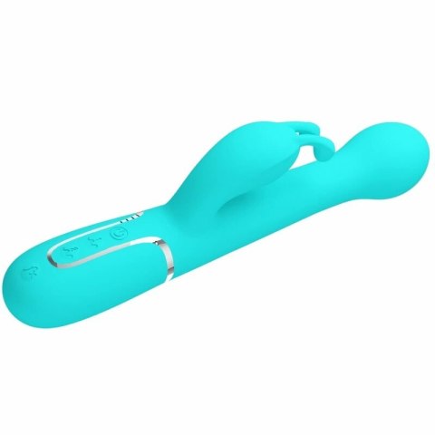 Pretty Love Dejon Rabbit 3w1 wielofunkcyjny masażer aqua green silikon