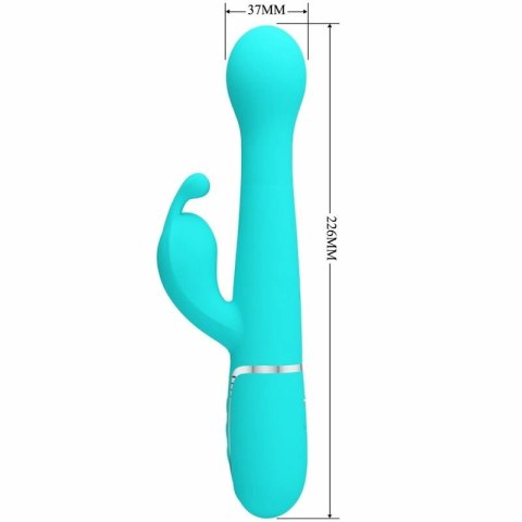 Pretty Love Dejon Rabbit 3w1 wielofunkcyjny masażer aqua green silikon