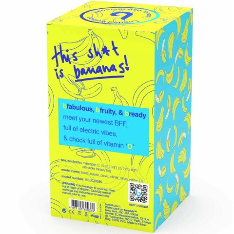 B Swish Bcute Curve Infinite Classic żołty, silikonowy, ładowalny