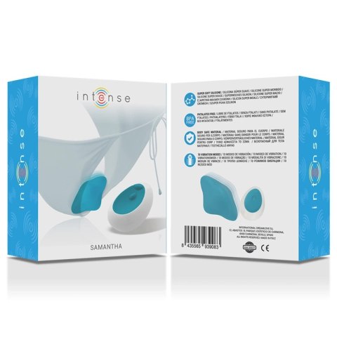 Intense Samantha Panty niebieskie - model z pilotem, silikon, 10 trybow