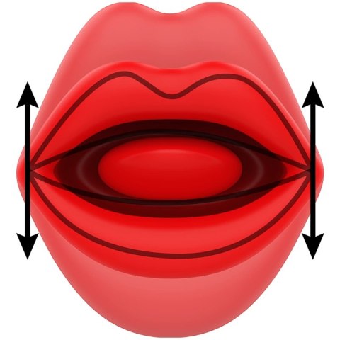 MIA Siena - Symulator ust z 10 trybami wibracji i gryzienia, czerwony