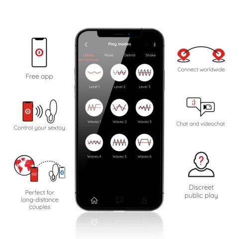 ONINDER Tokyo model jajko wibrujące czarne 7,5x3,2cm Bluetooth APP