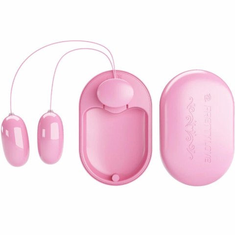 Pretty Love Fun Box Pink - Kompaktowy model wibrujący, 12 trybow, USB