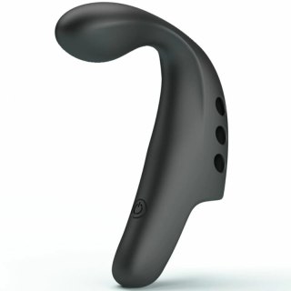 Pretty Love Gorgon Czarny - Wibrujący Pierścień na Palec, 10 Trybow, USB