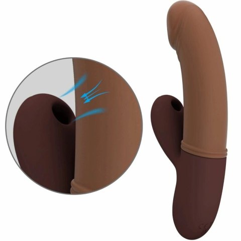 Pretty Love Kane - urządzenie intymne G-Spot, fale i funkcja ssania, brązowe