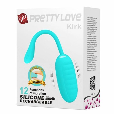 Pretty Love Kirk - Jajko wibrujące akumulatorowe, silikon, jasnozielone