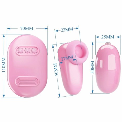 Pretty Love Magic Box - Zestaw wibrującej kuli i stymulatora, rożowy, USB