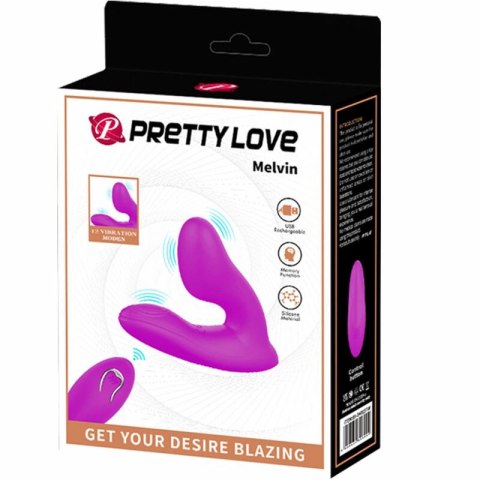 Pretty Love Melvin - Masażer zdalnie sterowany, 12 trybow, silikonowy