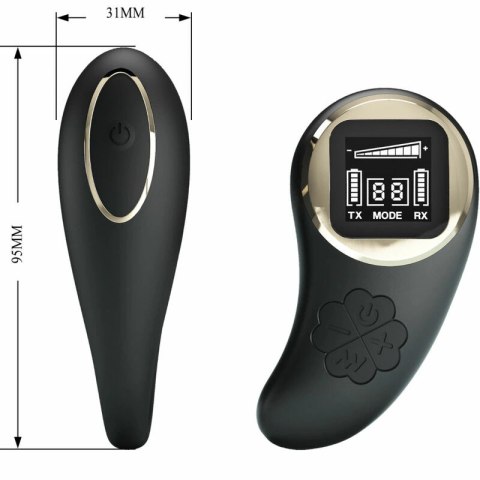 Pretty Love Nathan - silikonowy model z pilotem, 10 trybow, czarny