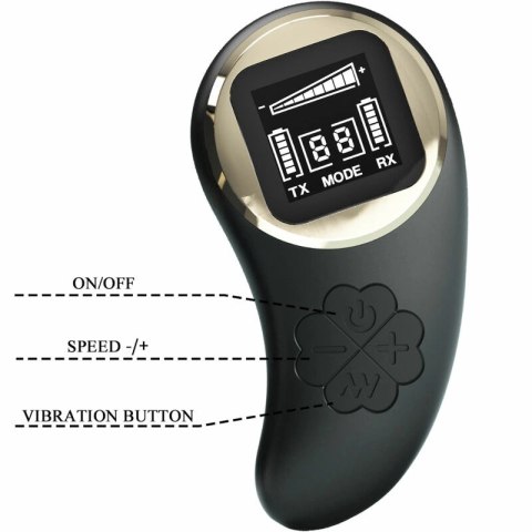 Pretty Love Nathan - silikonowy model z pilotem, 10 trybow, czarny