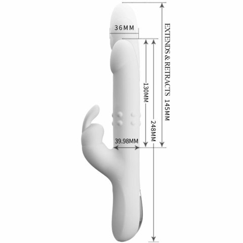 Pretty Love Reese - silikonowy model z obrotowym systemem srebrnym, USB