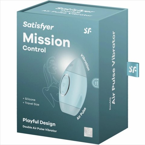 Satisfyer Mission Control Mini - Wibracyjny System Air Pulse, niebieski