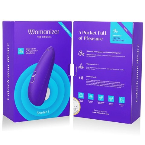 Womanizer Starlet 3 Indigo - Kompaktowy model z technologią powietrza IPX7