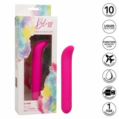 CalExotics Bliss G Vibe silikonowy model ładowany USB rożowy