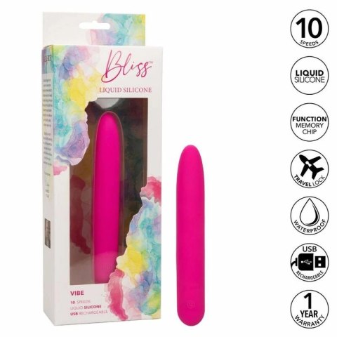 CalExotics Bliss Vibe silikonowy model wibrujący rożowy USB